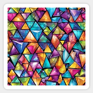 Abstract colorful triangle pattern Sticker